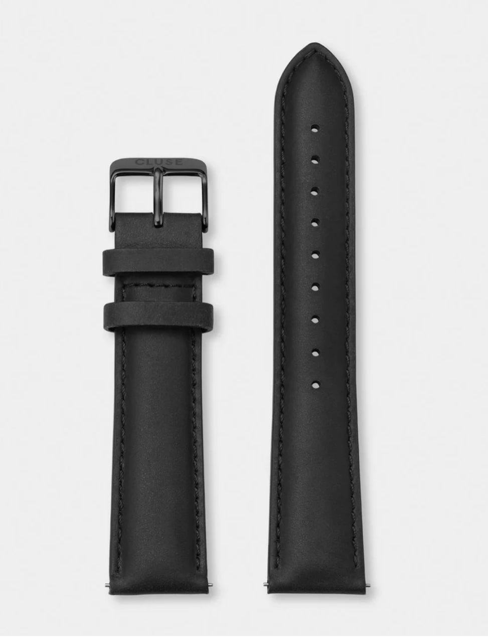 Strap 20 mm Leather Full Black