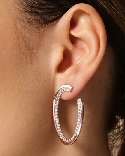 Orecchini Bronzallure Pendenti Ovali con Cubic Zirconia