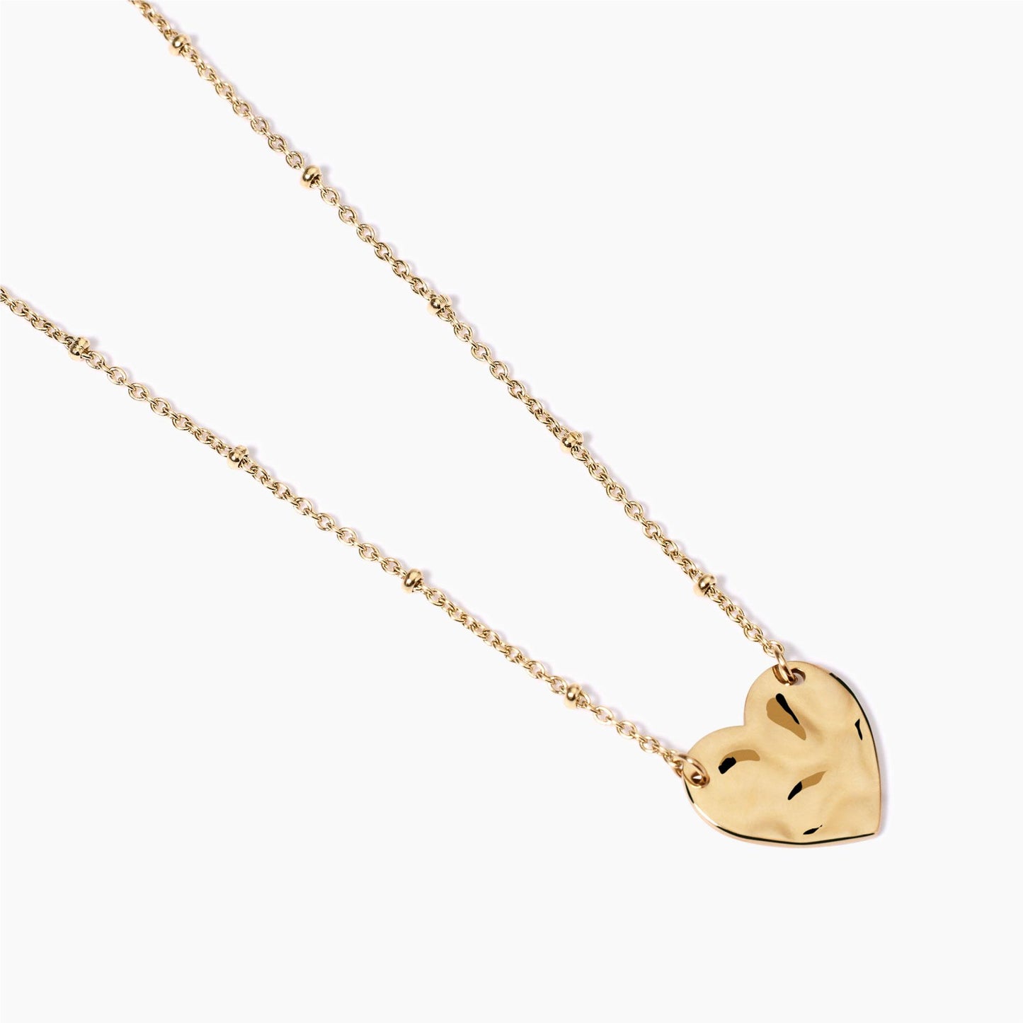 Girocollo dorato con cuore effetto martellato Style 03
