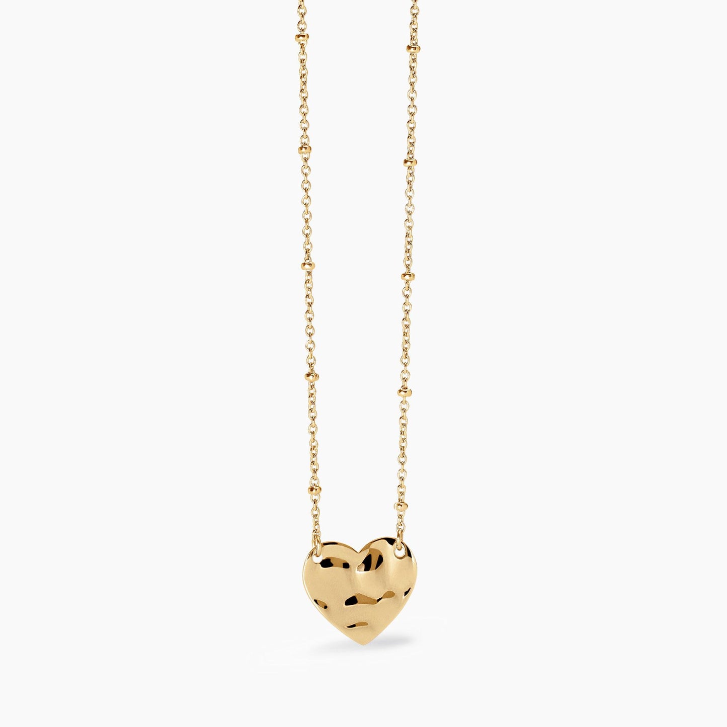 Girocollo dorato con cuore effetto martellato Style 03