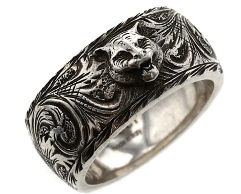 Anello Gucci testa di felino
