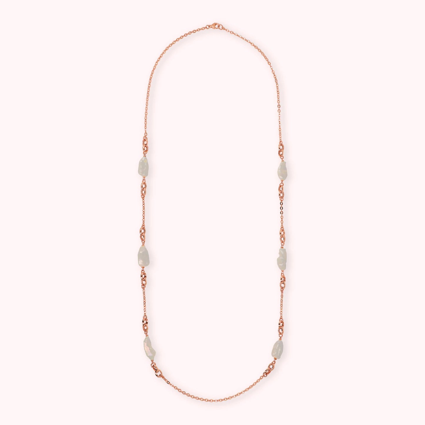 Collana Lunga e perle barocche bianche