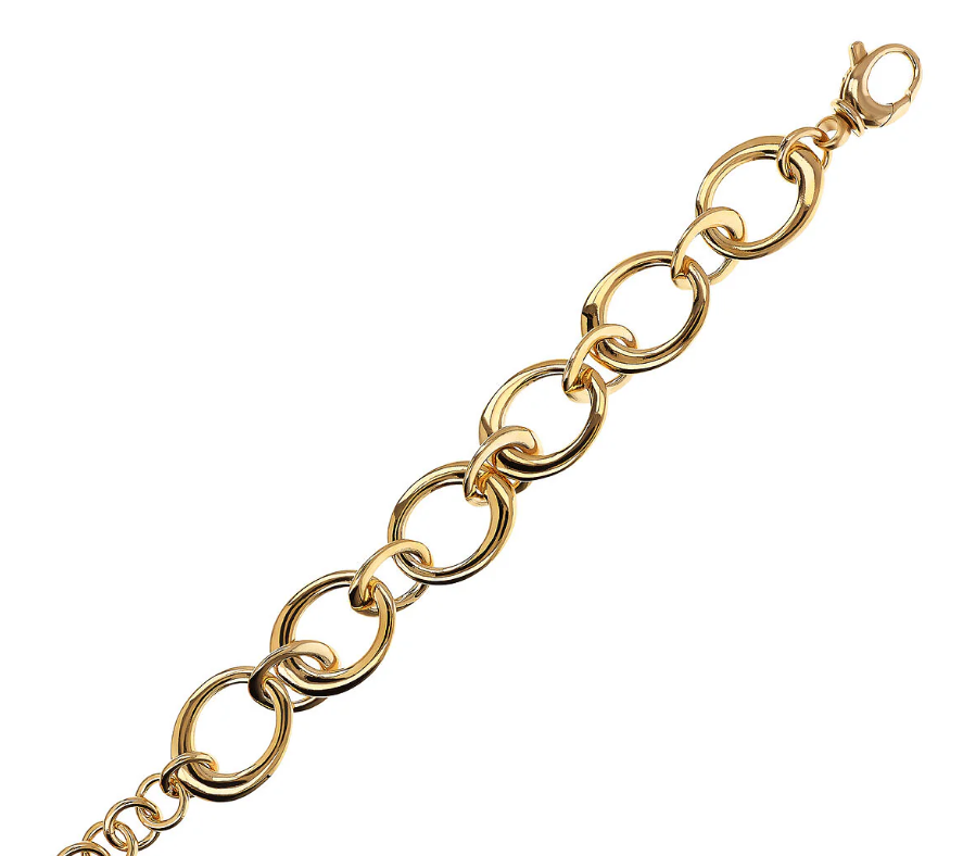 Bracciale Golden Maglie Ovali alternate ad Anelli