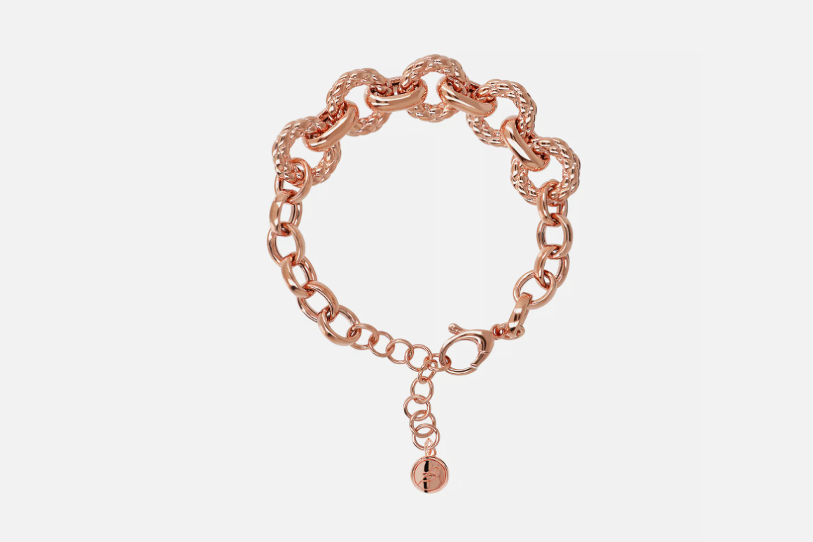 Bracciale catena rolo e rondelle