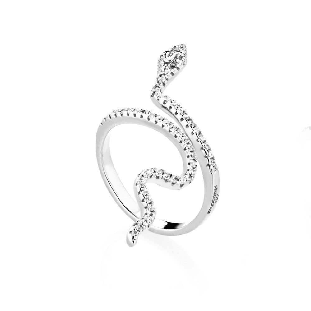 Anello serpente bianco - Emme